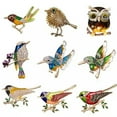 thumbnail image 4 of GKNET Elegant Animal Bird Crystal Rhinestone Pearl Brooch Pin Womens Costume Jewellery-30-Coffee Swallow, 4 of 9
