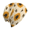 thumbnail image 6 of Naloa Sunflowers And Bee Soft Beanie Hat, Knit Beanie Daily Beanie in Fine Knit for Women Men Winter Travel, Outdoor, 6 of 7