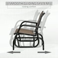 thumbnail image 3 of Outsunny Outdoor Glider Chairs, Brown, 3 of 9