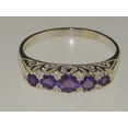 thumbnail image 6 of LBG British Made 925 Sterling Silver Natural Amethyst Womens Band Ring - Size 8.75 - 33 size options, 6 of 8