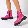 thumbnail image 6 of KEVCHE Women's Chunky Heel Short Ankle Boots, Fall Winter British Retro Chunky Heel Short Boots with Breathable Lining and Cushion Sole, Trendy Boots for Daily Wear, 6 of 7