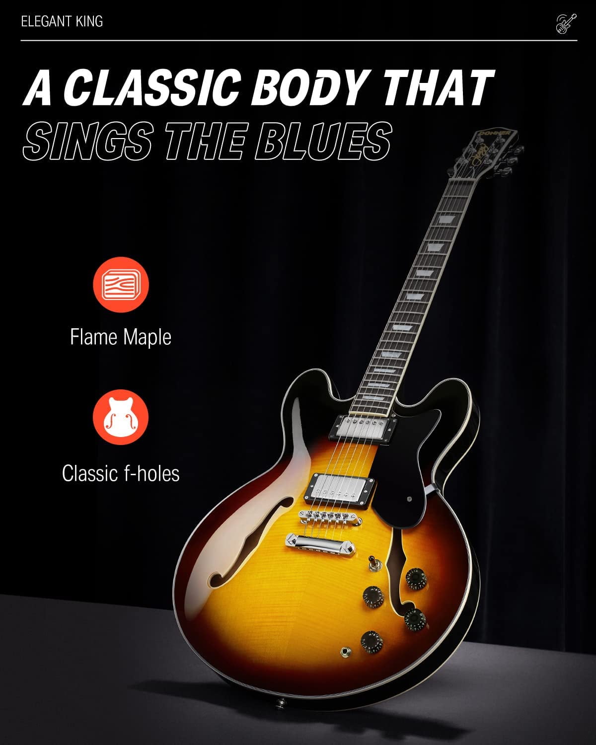 Buy Donner SemiHollow Electric Guitar, DJP1000 Jazz Guitar Online at Lowest Price in Ubuy Guam