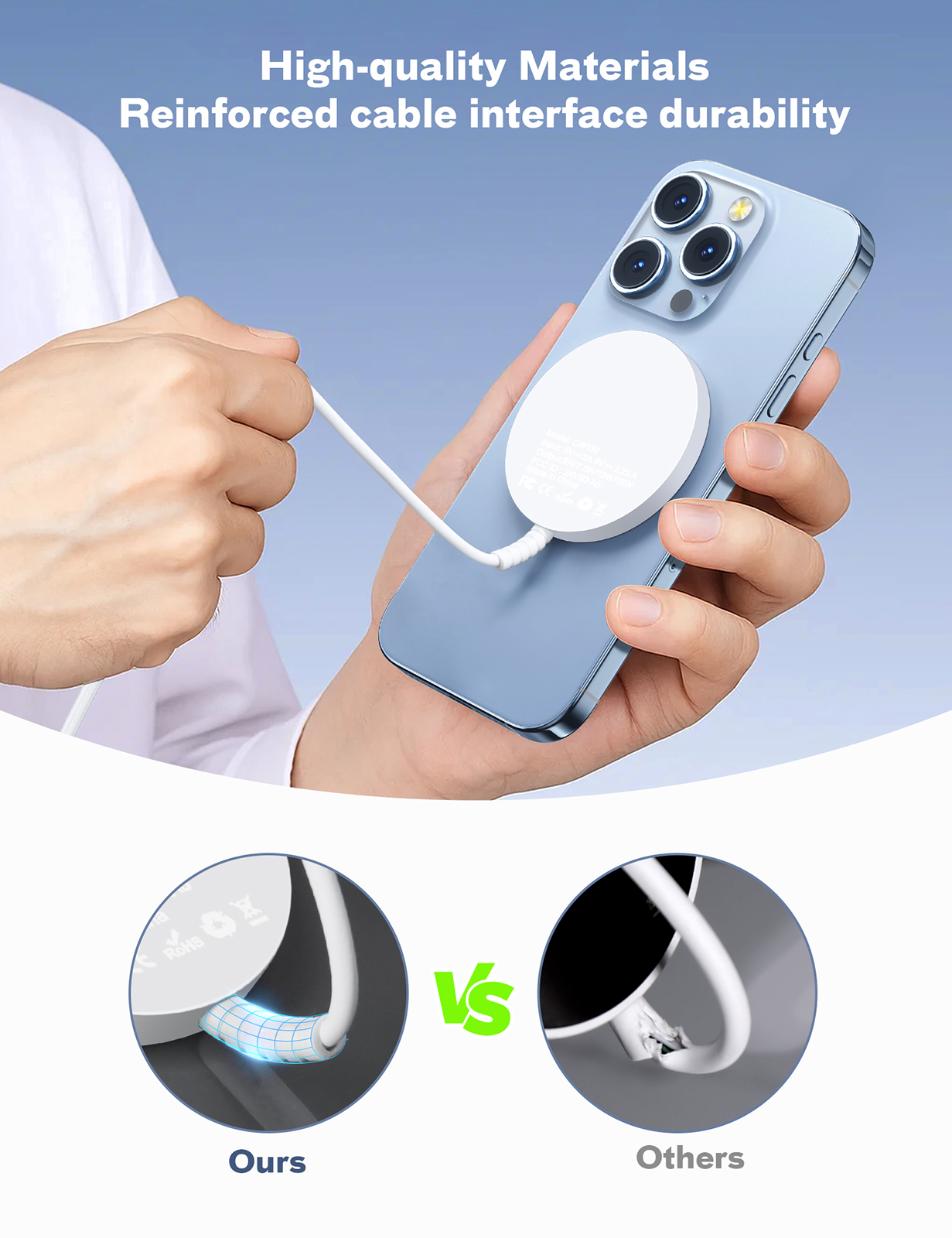 Etepehi Magnetic Wireless Charging Pad for iPhone photo 7