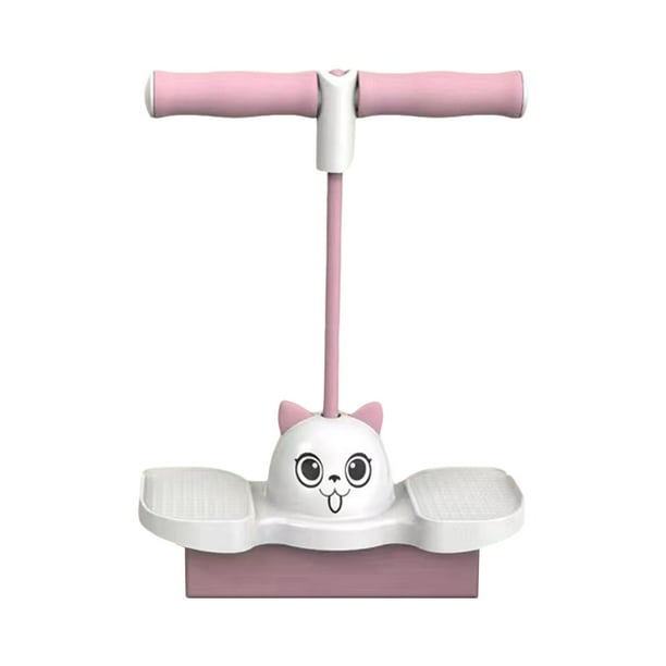 Saltador Pogo, juguete de salto de altura para niños y adultos, palo Pogo para entrenamiento corporal, niños y niñas Conejo Rosa