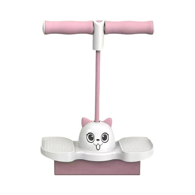 Pogo -juguete para saltar, ejercicio con mango, juguete que rebota, palo Pogo para niños y niñas, relleno de medias para interiores y exteriores Conejo Rosa