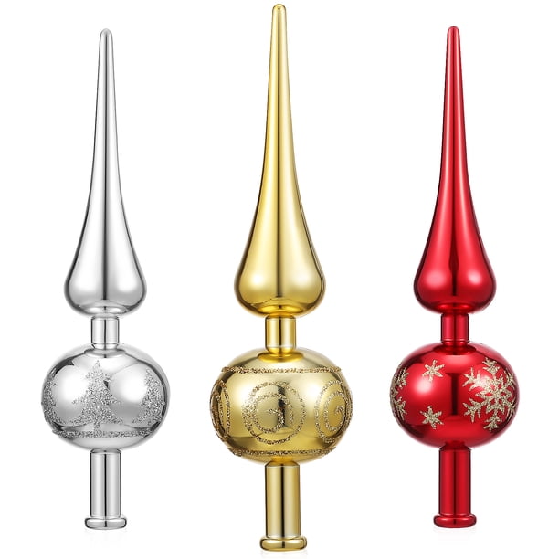 3 piezas de adornos para la punta del árbol de Navidad, adornos decorativos para la punta del árbol, decoraciones navideñas