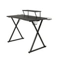 thumbnail image 4 of Seville Classics airLIFT® Computer Writing Study Desk, Black, 42" Carbon Fiber X Frame, 4 of 11