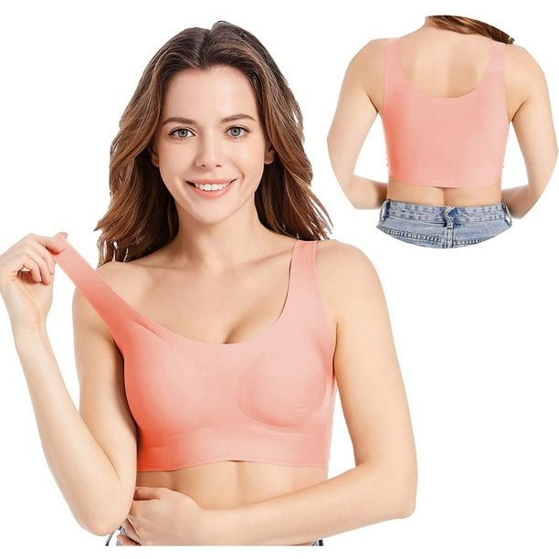 SLIMBELLE Women's Seamless Sleep Bra Wireless Invisible Comfort Bra