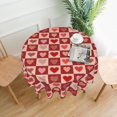 thumbnail image 6 of Valentine''s Day Love Round Tablecloth 60 Inch Washable Reusable Decoration Table Cover for Kitchen Party, 6 of 6