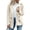 Beige, variant on JULMCOMO Sherpa Fleece Jackets for Women Plus Size Lapel Collar Button Soft Fuzzy Teddy Coats Casual Warm Winter Outerwear with Pockets Red 3XL