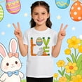 thumbnail image 2 of Easter Shirts for Boys and Girls T Shirt for Girls 3T Short Sleeve Bunny Graphic Tee Casual Kids Tops for Summer(Size 4-5 Years,White), 2 of 6