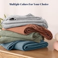 thumbnail image 2 of PHF Ultra Soft Waffle Weave Blanket Twin Size for Bed, Lightweight and Breathable Blanket, Perfect for Hot Sleepers, 66"x 90", Stormy Blue, 2 of 8