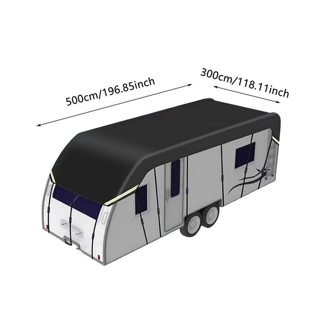 BotaniNest RV Roof Cover With Reflective Strips Heavy Duty For Outdoor Travel Trailer And Camper Storage