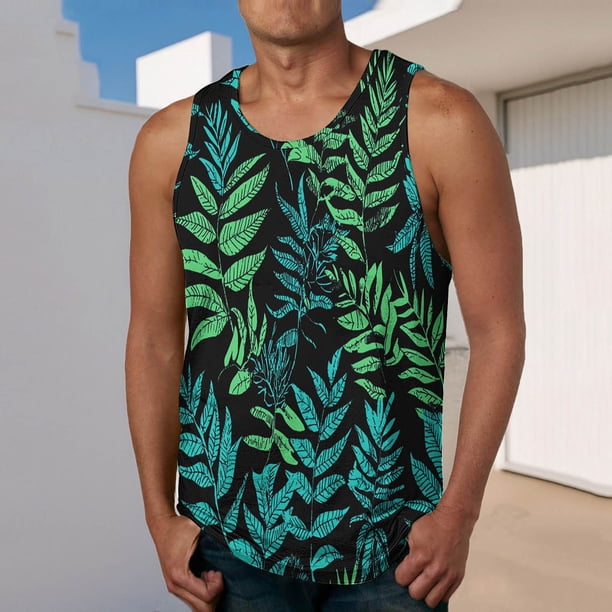 Camiseta sin mangas de cuello redondo para hombre, ropa deportiva para el hogar, pijamas, camiseta de color liso, blusa deportiva de poliéster para hombre
