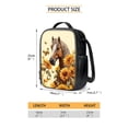 thumbnail image 5 of Yuyamidu Horse Backpack with Lunch Bag Set Sunflower School Bags 6th Grade Yellow Book Bags for Primary School Kids Lunch Box Pencil Case Water Bottle Sleeve 4 PCS Bookbag for Girls 10-12, 5 of 7
