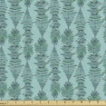 thumbnail image 1 of Nature Upholstery Fabric by the Yard, Leafy Vertical Strips Feathers Bohemian Feels, Decorative Fabric for DIY and Home Accents, Sea Blue Reseda Green by Ambesonne, 1 of 5