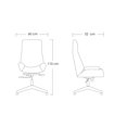 thumbnail image 2 of Silla para oficina ilios innova Respaldo café y asiento Negro Cuero 60x52x110 cm, 2 of 10