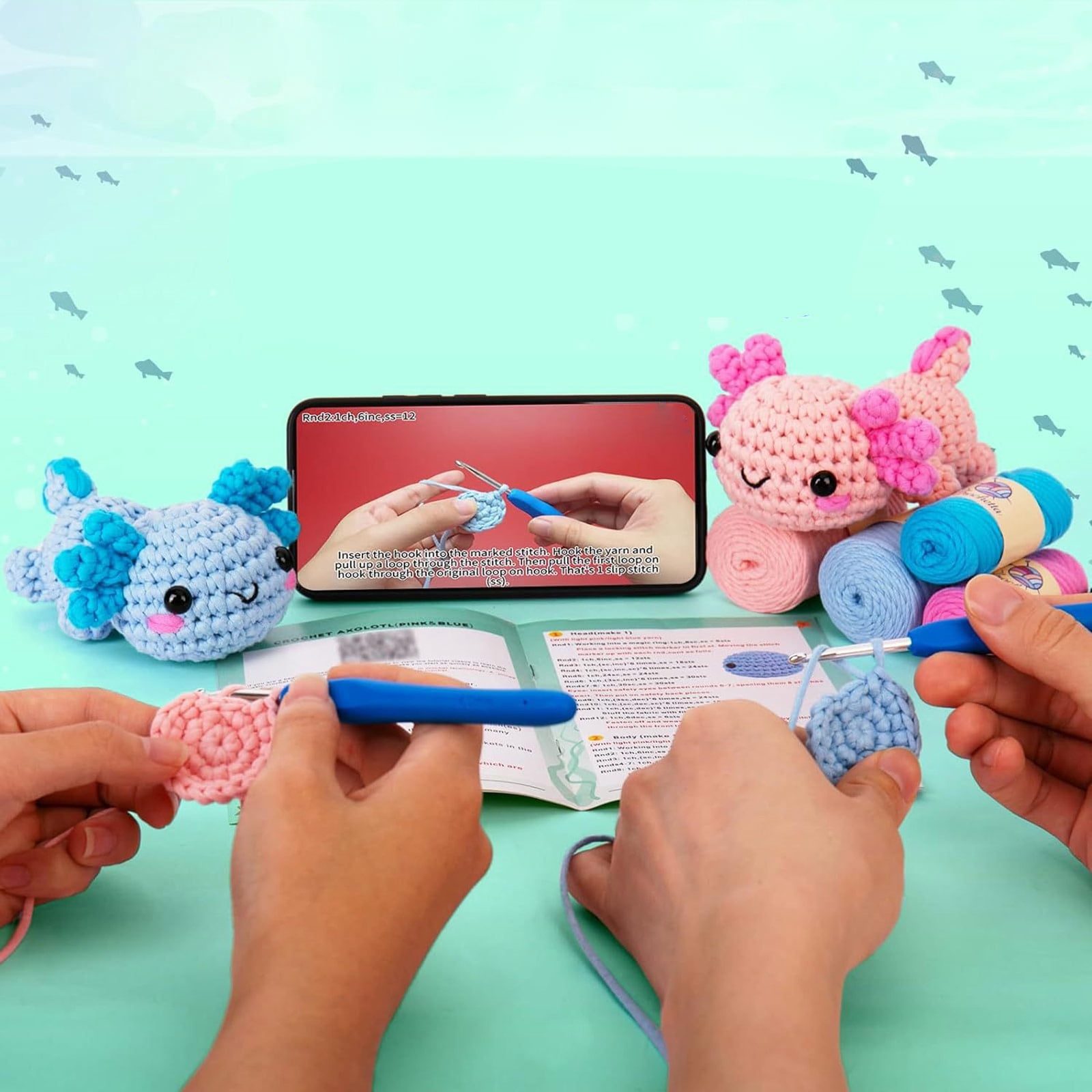 Crochet Kits Dragon Crochet Kits Include Crochet Hook, Yarn, Plastic Eyes, Step-by-Step Instruction
