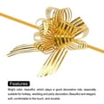 thumbnail image 4 of Uxcell 5Pcs 6" Large Organza Pull Bow Metallic Chiffon Gift Wrapping Bows Ribbon Gold for Wedding Presents Baskets Christmas, 4 of 6