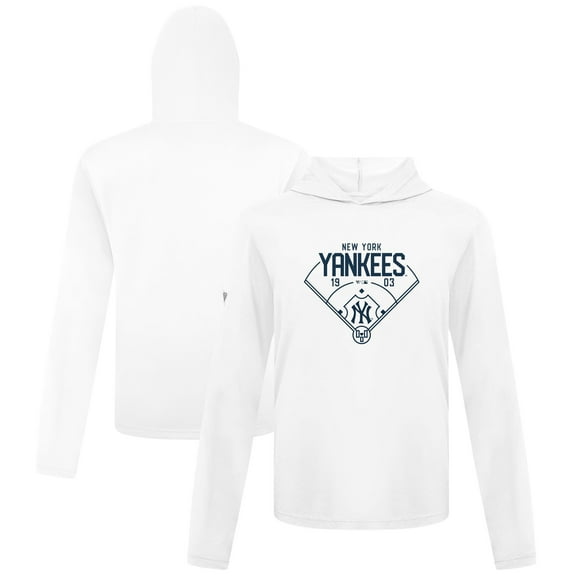 Men's Levelwear  White New York Yankees Anthem Home Field Pullover Hoodie