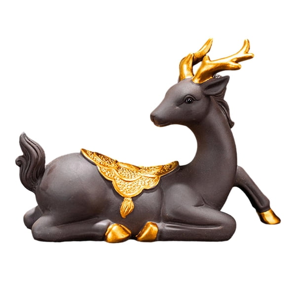Colección de estatuas de ciervo para té, escultura de mascota, regalo para té, figura de ciervo moderna estilo A