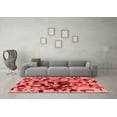 thumbnail image 3 of Ahgly Company Indoor Square Abstract Red Modern Area Rugs, 8' Square, 3 of 4