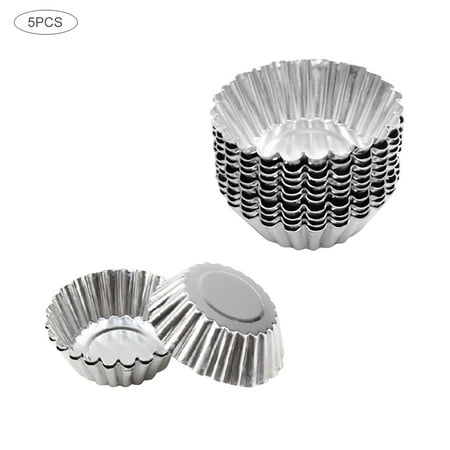 

100pcs Egg Tart Molds Stainless Steel Cupcake Mold Thickened Reusable Cake Cookie Mold Tin Baking Tool Baking Cups