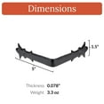 thumbnail image 3 of 4 Pack 6 inch Metal Corner Protector - Black - Furniture Corner Hardware Corner Bracket Metal Embellishments for Wood Decorative Metal Trim The Byzantium Series by Borderland Rustic Hardware, 3 of 3
