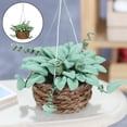 thumbnail image 4 of 1/12 resina casa de plantas colgante de arcilla flor plantas juguetes para cocina jardín accesorios de decoración en Hugo cesta colgante de casa de muñecas, 4 of 8