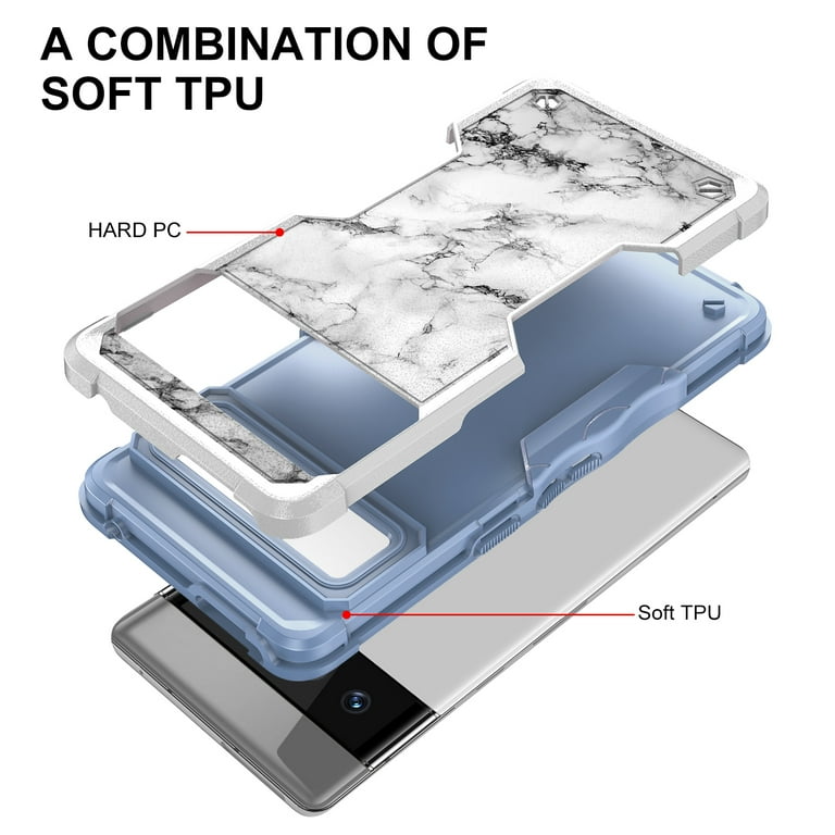 Google Pixel 7A Case, Rosebono Hybrid Dual Layer Graphic