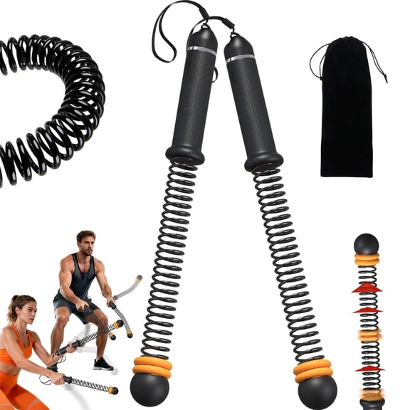 Adjustable Ropeless Battle Ropes for Home Gym for Men & Women, Heavy Duty Cordless Battle Rope with Storage Bag,Exercise Ropes with Variable Resistance, Strength & Low-Impact Cardio for HIIT