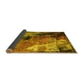 thumbnail image 2 of Ahgly Company Indoor Round Oriental Yellow Industrial Area Rugs, 6' Round, 2 of 4