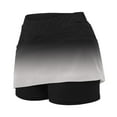 thumbnail image 2 of GiLiling Girls Gradient Skort Casual Active Mini Skirt Elastic Waist with Built-in Shorts Lightweight Skort for Daily Summer Play (Grey, 4-5 Years), 2 of 4