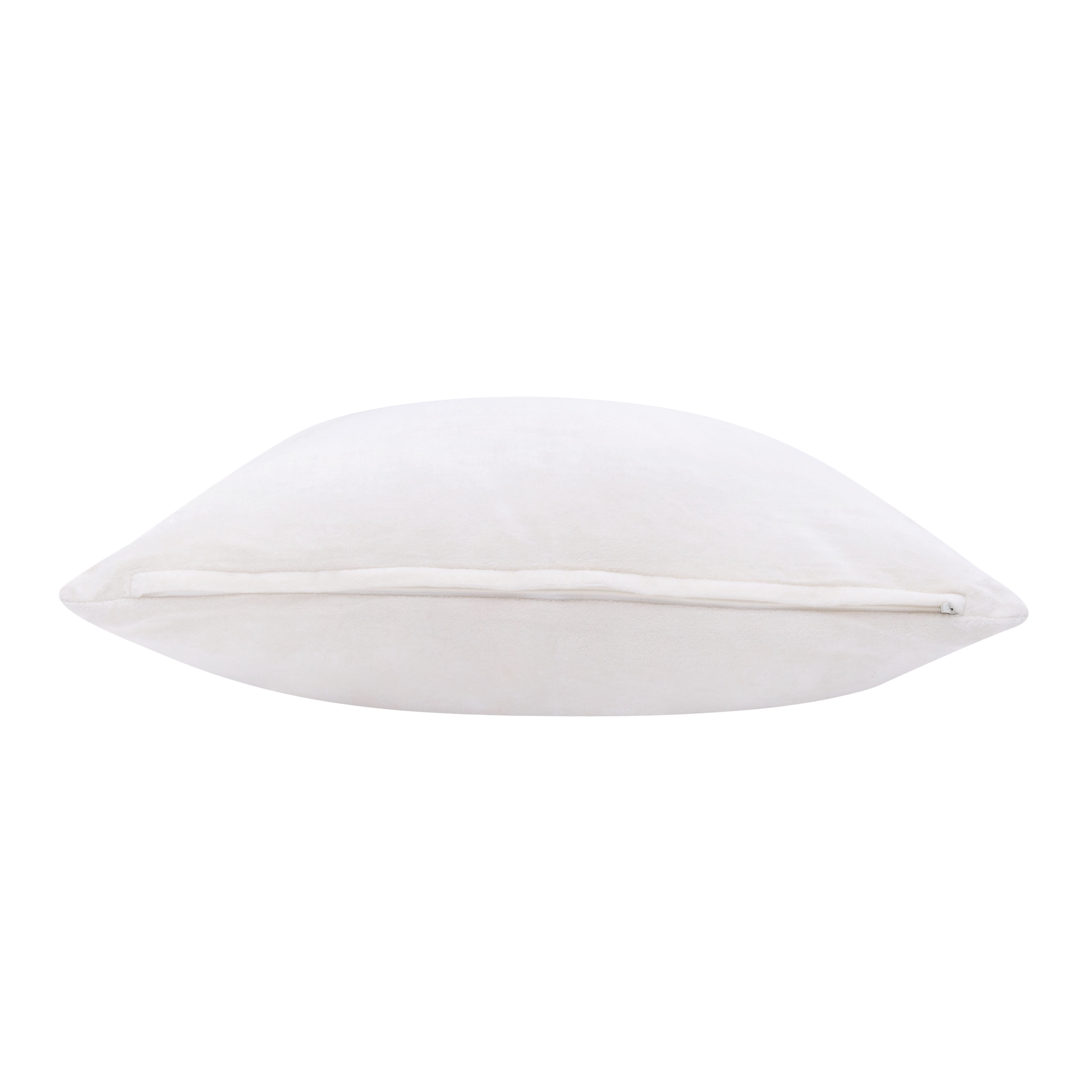 Harlow Hill Stacy Garcia Ivory Solid 20" x 20" Cotton Adult Decorative Feather Filled Pillow
