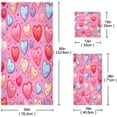 thumbnail image 3 of Valentine's Day Heart Towels 3 Pack Bath Towels for Bathroom Set Soft Cotton Highly Absorbent Lightweight & Quickdry Towel Set 1 Bath Towel,1 Hand Towel,1 Washclothe Wash cloth, 3 of 6