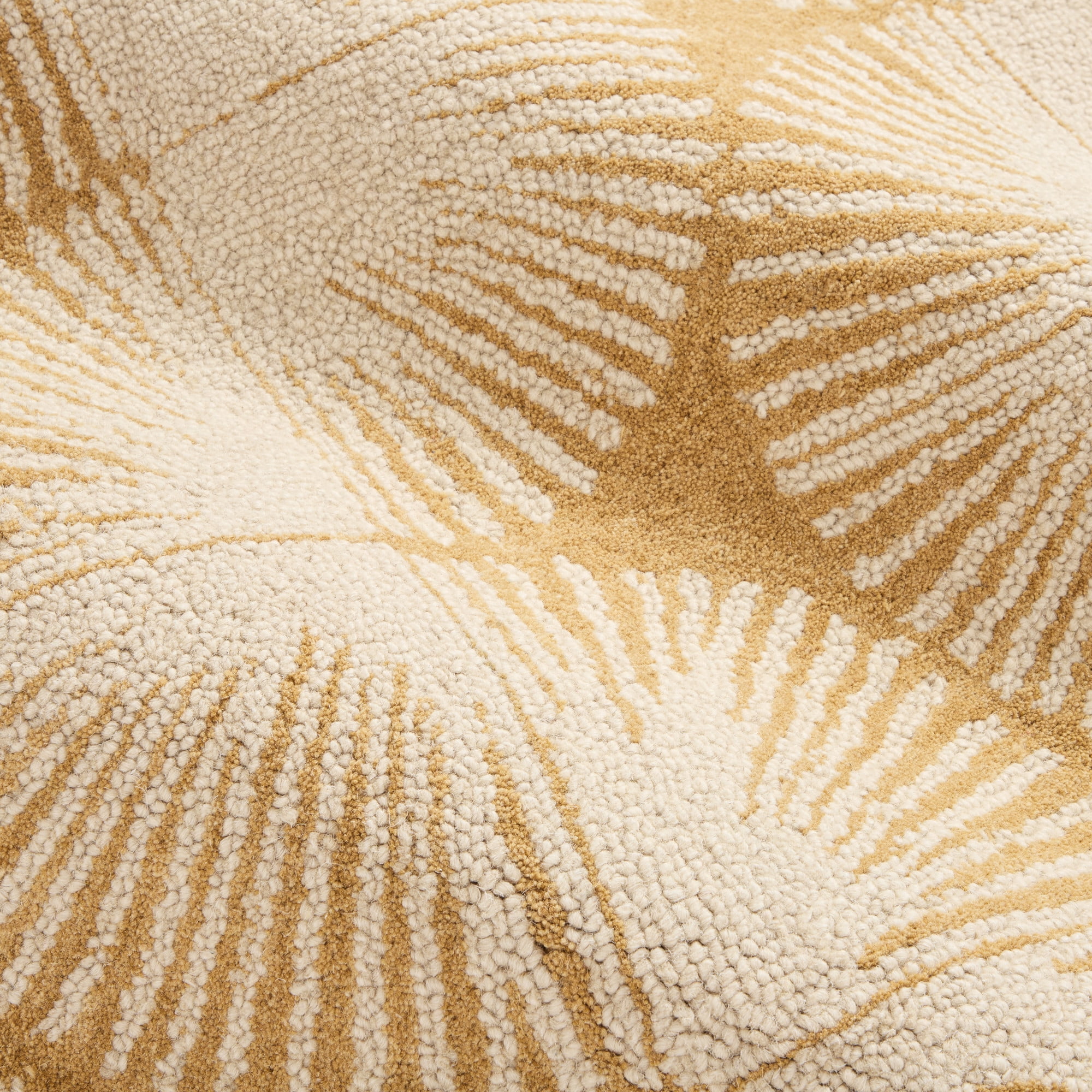 NICOLE MILLER NEW YORK Kendall Slinky Geo Handcrafted Area Rug, 100% Wool Rug, Gold, 9'x12'