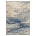 thumbnail image 6 of GENIMO 5'x7' Geometric Abstract Area Rug for Living Room, Machine Washable Non Slip Low Pile Rug for Bedroom Dining Room, Dusty Blue, 6 of 6