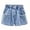 F-Blue, variant on Bigetiay Girls Denim Shorts Everyday Comfort Style Stitching Easy Fit Playful Kids, Size 12-13 Years