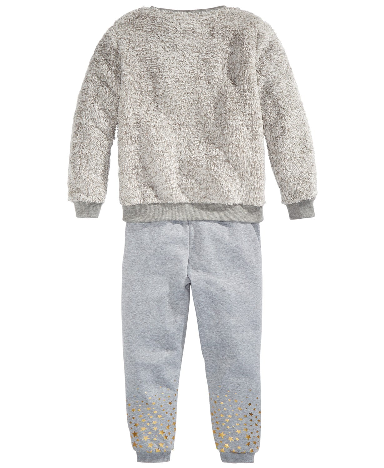 Cream Size 3T U-Knit Toddler Girls' Faux Fur Cuffs Pullover Sweater 