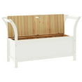 thumbnail image 2 of vidaXL Bench White 107x45x75.5 cm Solid Wood Fir, 2 of 5