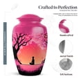 thumbnail image 2 of MUKTIVE Cherry Blossom Cremation Urn for Adult Human Ashes Husband & Wife, Burial Large Urns for Mom & Dad, Memorial Meditation Urn for Ashes, Blue Urns for Adult Female Funeral, 10 Inch, 2 of 7
