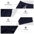 thumbnail image 5 of FRSASU Men's Casual Jacquard Knit Short Sleeve T Shirts and Shorts Summer Beach Vacation 2 Piece Outfit Lounge Workout Sets Navy, 5 of 6