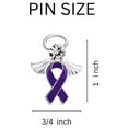 thumbnail image 2 of Angel Purple Ribbon Domestic Violence Awareness Pins, 2 of 3