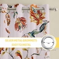 thumbnail image 6 of Pink Spring Floral Kitchen Curtains Window Panels, Summer Botanical Vintage Birds Insulated Window Treatment Curtain, Grommet Curtains for Bedroom/Living Room/Bathroom, 2 Piece 42"Wx45"L, 6 of 8