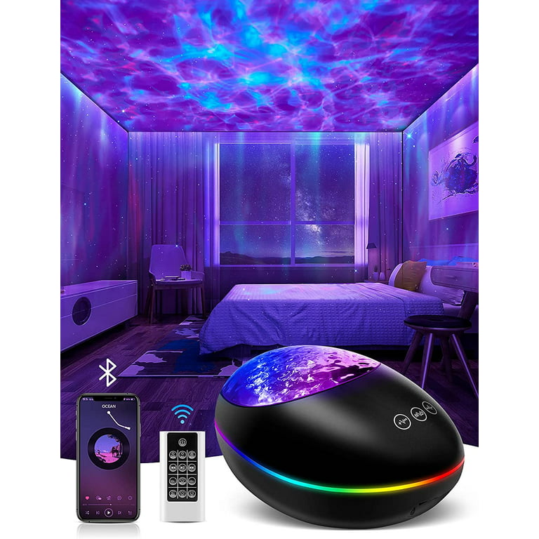 Night Light Projector,Bluetooth Star Projector,Kids Bedroom Ocean Wave Projector White Noise Music Starlight Projector Lamp Timer Room - Walmart.com