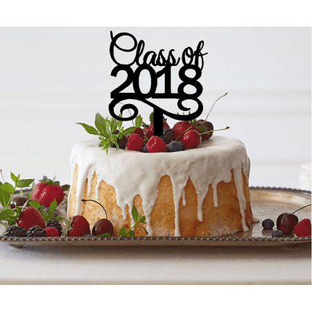 Black Class Of 2018 School Graduation Cake Decoration Topper