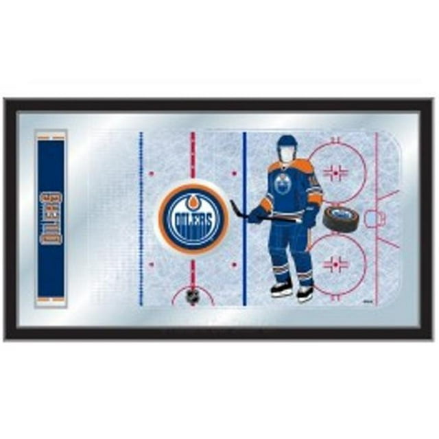 Holland Bar Stool MRinkEdmOil Edmonton Oilers 15 x 26 in. Hockey Rink Mirror