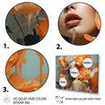thumbnail image 3 of Designart "Portrait of Woman with Bloom in Orange III" Fashion Framed Wall Art - Glam Orange Fashion Woman Entryway Framed Wall Art, 3 of 6