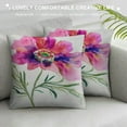 thumbnail image 3 of BCIIG Flowers Watercolor Painting Art Nouveau Decorative Cushion Throw Pillow Cover for Home Couch Living Room Bed Sofa Square Pillow Case 1PC 20x20in, 3 of 5