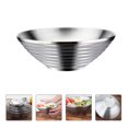 thumbnail image 3 of 1pc Home Stainless Steel Bowl Food Container Ramen Bowl Instant Noodle Bowl, 3 of 8